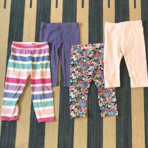 4 Pairs Gap/Old Navy Girls 3T Capri Leggings